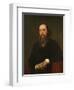 Portrait of the Author Mikhail Saltykov-Shchedrin (1826-188), 1879-Ivan Nikolayevich Kramskoi-Framed Giclee Print