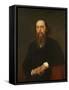 Portrait of the Author Mikhail Saltykov-Shchedrin (1826-188), 1879-Ivan Nikolayevich Kramskoi-Framed Stretched Canvas