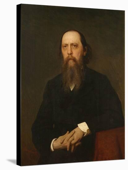 Portrait of the Author Mikhail Saltykov-Shchedrin (1826-188), 1879-Ivan Nikolayevich Kramskoi-Stretched Canvas