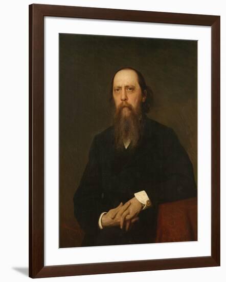 Portrait of the Author Mikhail Saltykov-Shchedrin (1826-188), 1879-Ivan Nikolayevich Kramskoi-Framed Giclee Print