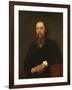 Portrait of the Author Mikhail Saltykov-Shchedrin (1826-188), 1879-Ivan Nikolayevich Kramskoi-Framed Giclee Print