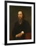 Portrait of the Author Mikhail Saltykov-Shchedrin (1826-188), 1879-Ivan Nikolayevich Kramskoi-Framed Giclee Print