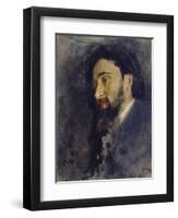 Portrait of the Author Vsevolod M. Garshin (1855-188), 1883-Ilya Yefimovich Repin-Framed Premium Giclee Print