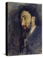 Portrait of the Author Vsevolod M. Garshin (1855-188), 1883-Ilya Yefimovich Repin-Stretched Canvas