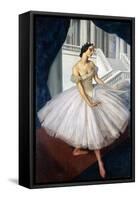 Portrait of the Ballerina Anna Pavlova (1881-193), 1924-Alexander Yevgenyevich Yakovlev-Framed Stretched Canvas