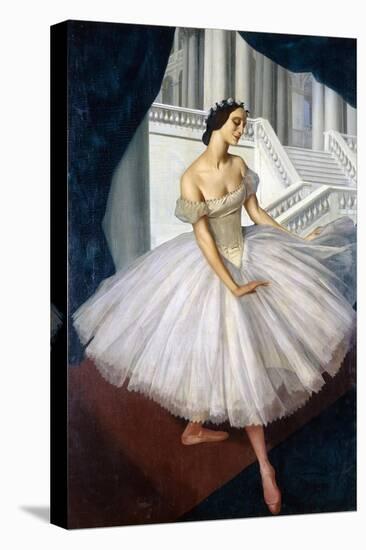 Portrait of the Ballerina Anna Pavlova (1881-193), 1924-Alexander Yevgenyevich Yakovlev-Stretched Canvas