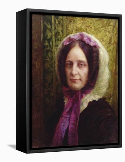 Portrait of the Baroness of Villeguy (Oil on Canvas)-Antoine Auguste Ernest Herbert or Hebert-Framed Stretched Canvas