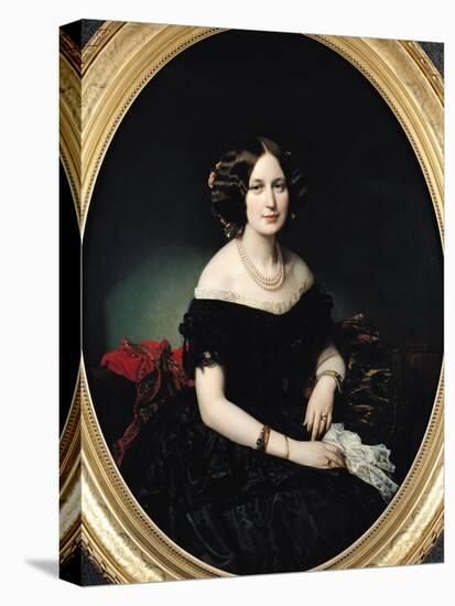 Portrait of the Baroness of Weisweiller, 1853-Federico de Madrazo y Kuntz-Stretched Canvas
