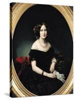 Portrait of the Baroness of Weisweiller, 1853-Federico de Madrazo y Kuntz-Stretched Canvas