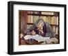 Portrait of the Belgian Poet Emile Verhaeren (1885-1916) at His Office, 20Th Century (Oil on Canvas-Theo Van Rysselberghe-Framed Giclee Print