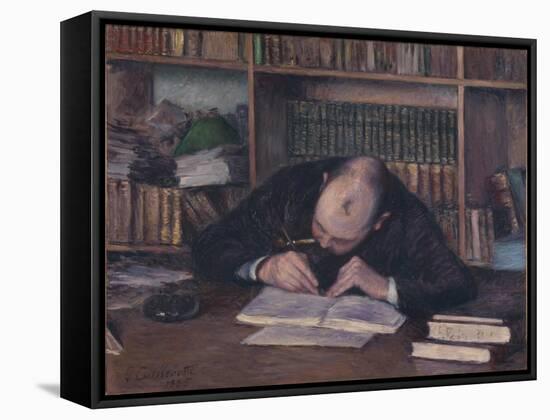 Portrait of the Bookseller E. J. Fontaine, 1885-Gustave Caillebotte-Framed Stretched Canvas