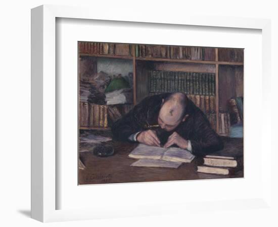 Portrait of the Bookseller E. J. Fontaine, 1885-Gustave Caillebotte-Framed Premium Giclee Print