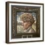 Portrait of the Boy with Spaghetti Hair, 1992 (Tinted Gesso on Wood)-PJ Crook-Framed Giclee Print