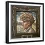 Portrait of the Boy with Spaghetti Hair, 1992 (Tinted Gesso on Wood)-PJ Crook-Framed Giclee Print