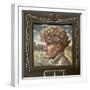 Portrait of the Boy with Spaghetti Hair, 1992 (Tinted Gesso on Wood)-PJ Crook-Framed Giclee Print