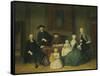 Portrait of the Brak Family, Amsterdam Mennonites-Tibout Regters-Framed Stretched Canvas