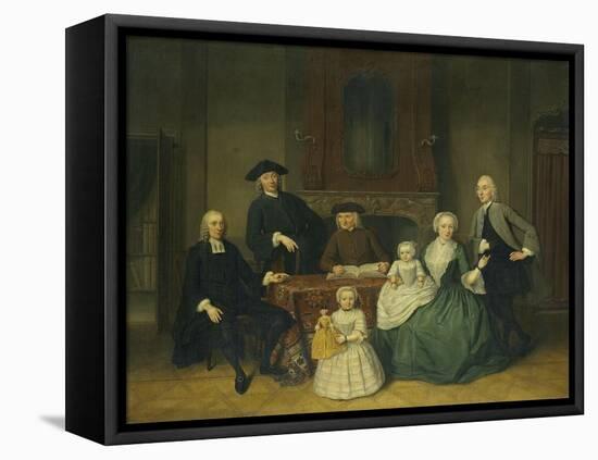 Portrait of the Brak Family, Amsterdam Mennonites-Tibout Regters-Framed Stretched Canvas