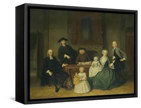 Portrait of the Brak Family, Amsterdam Mennonites-Tibout Regters-Framed Stretched Canvas
