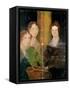 Portrait of the Bronte Sisters, C.1834-Patrick Branwell Bronte-Framed Stretched Canvas