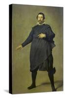 Portrait of the Buffoon Pablo De Valladolid, 1632/34-Diego Velazquez-Stretched Canvas