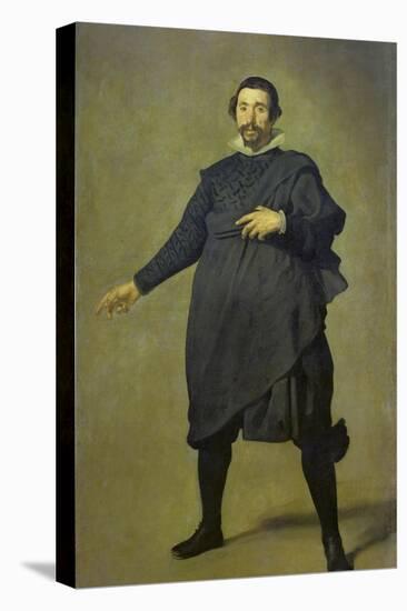 Portrait of the Buffoon Pablo De Valladolid, 1632/34-Diego Velazquez-Stretched Canvas