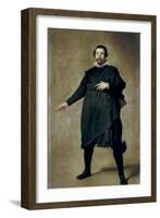 Portrait of the Buffoon Pablo De Valladolid-Diego Velazquez-Framed Art Print