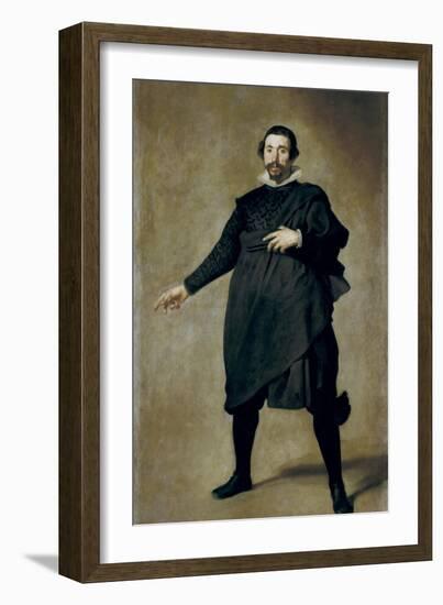 Portrait of the Buffoon Pablo De Valladolid-Diego Velazquez-Framed Art Print