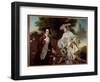 Portrait of the Cartographer Peter Perez Burdett (1735-1793) and His Wife Hannah Painting by Joseph-Joseph Wright of Derby-Framed Giclee Print