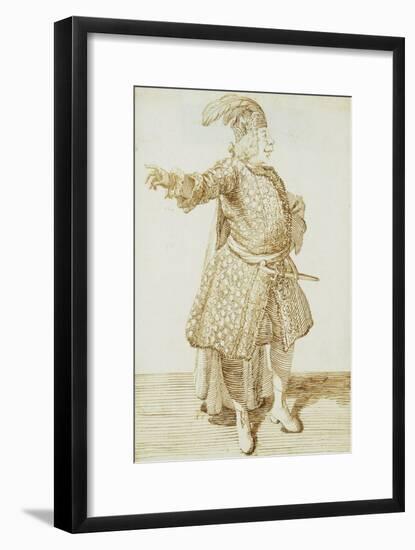 Portrait of the Castrato Gaetano Caffarelli, C.1735-Pier Leone Ghezzi-Framed Giclee Print