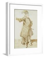 Portrait of the Castrato Gaetano Caffarelli, C.1735-Pier Leone Ghezzi-Framed Giclee Print