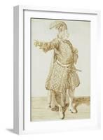 Portrait of the Castrato Gaetano Caffarelli, C.1735-Pier Leone Ghezzi-Framed Giclee Print