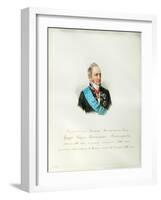 Portrait of the Chancellor of the Russian Empire Count Karl Robert Nesselrode, 1846-1849-null-Framed Giclee Print