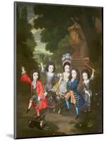 Portrait of the Children of Francisco Lopez-Suasso-Constantin Netscher-Mounted Giclee Print