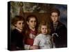 Portrait of the Children of Paul Pavlovich Demidoff, 2nd Prince of San Donato-Alexei Alexeyevich Harlamov-Stretched Canvas