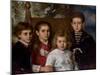 Portrait of the Children of Paul Pavlovich Demidoff, 2nd Prince of San Donato-Alexei Alexeyevich Harlamov-Mounted Giclee Print