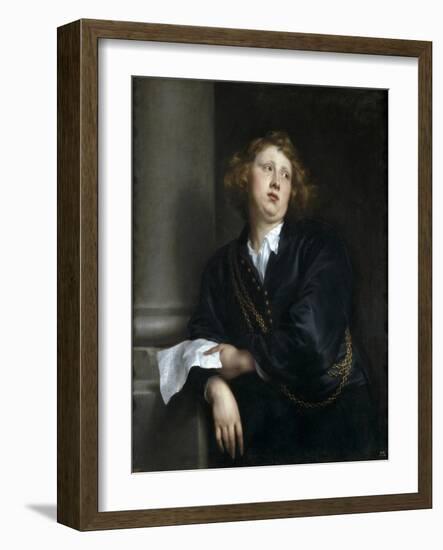 Portrait of the Composer and Organist Henricus Liberti (1610-166)-Sir Anthony Van Dyck-Framed Giclee Print