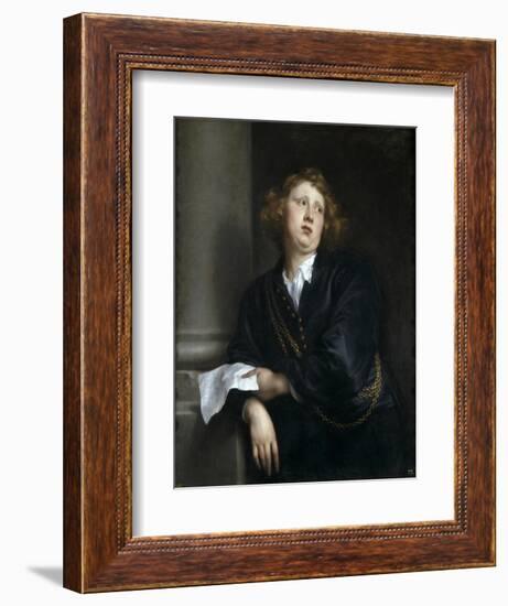 Portrait of the Composer and Organist Henricus Liberti (1610-166)-Sir Anthony Van Dyck-Framed Giclee Print