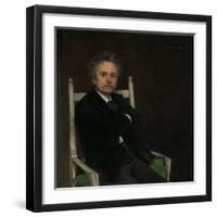 Portrait of the Composer Edvard Grieg, 1891 (Oil on Canvas)-Hjalmer Eilif Emanuel Peterssen-Framed Giclee Print