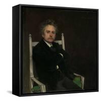 Portrait of the Composer Edvard Grieg, 1891 (Oil on Canvas)-Hjalmer Eilif Emanuel Peterssen-Framed Stretched Canvas