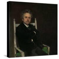 Portrait of the Composer Edvard Grieg, 1891 (Oil on Canvas)-Hjalmer Eilif Emanuel Peterssen-Stretched Canvas