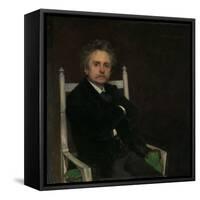 Portrait of the Composer Edvard Grieg, 1891 (Oil on Canvas)-Hjalmer Eilif Emanuel Peterssen-Framed Stretched Canvas