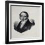 Portrait of the Composer Gioachino Antonio Rossini (1792-186)-null-Framed Giclee Print