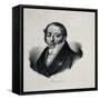 Portrait of the Composer Gioachino Antonio Rossini (1792-186)-null-Framed Stretched Canvas