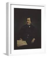 Portrait of the Composer Gioachino Antonio Rossini (1792-186)-Francesco Hayez-Framed Giclee Print