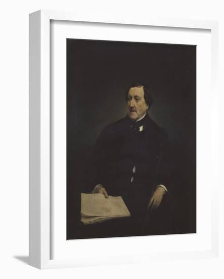 Portrait of the Composer Gioachino Antonio Rossini (1792-186)-Francesco Hayez-Framed Giclee Print