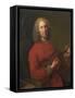 Portrait of the Composer Jean-Philippe Rameau (1683-176), 1728-Jacques-Andrè Joseph Aved-Framed Stretched Canvas