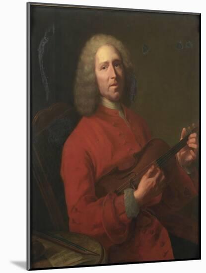 Portrait of the Composer Jean-Philippe Rameau (1683-176), 1728-Jacques-Andrè Joseph Aved-Mounted Giclee Print