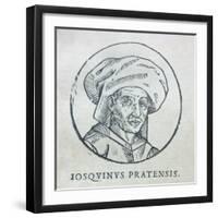 Portrait of the Composer Josquin Des Prez, C. 1610-null-Framed Giclee Print