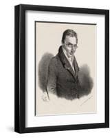 Portrait of the composer Louis-Joseph-Ferdinand Hérold (1791-1833), c. 1830-null-Framed Giclee Print