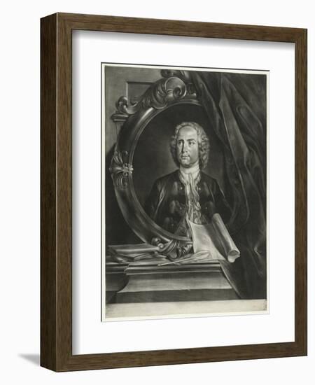 Portrait of the Composer Pietro Antonio Locatelli (1695-176)-Cornelis Troost-Framed Giclee Print